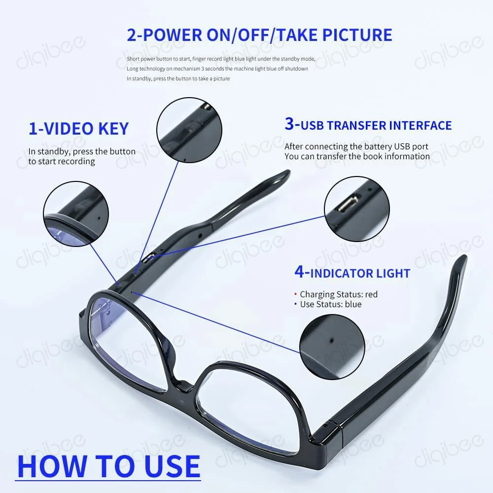🕶️ Gafas con Cámara HD Invisible