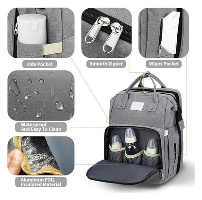 ✨ Mamá: Mochila, Cuna y Mudador 3 en 1🧼