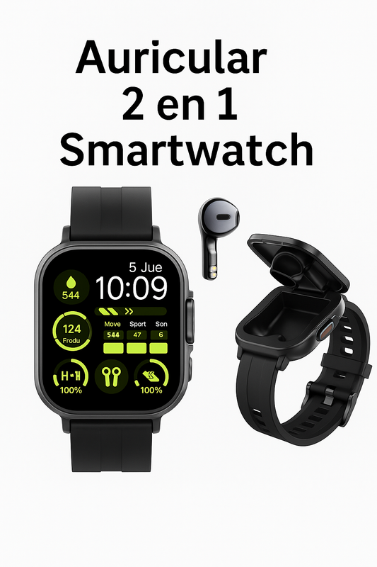 Reloj Inteligente + Audífonos Todo en Uno 💥