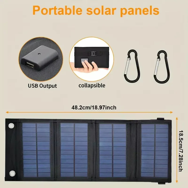 Cárgalo  con el Sol: Mini Panel Solar Portátil.